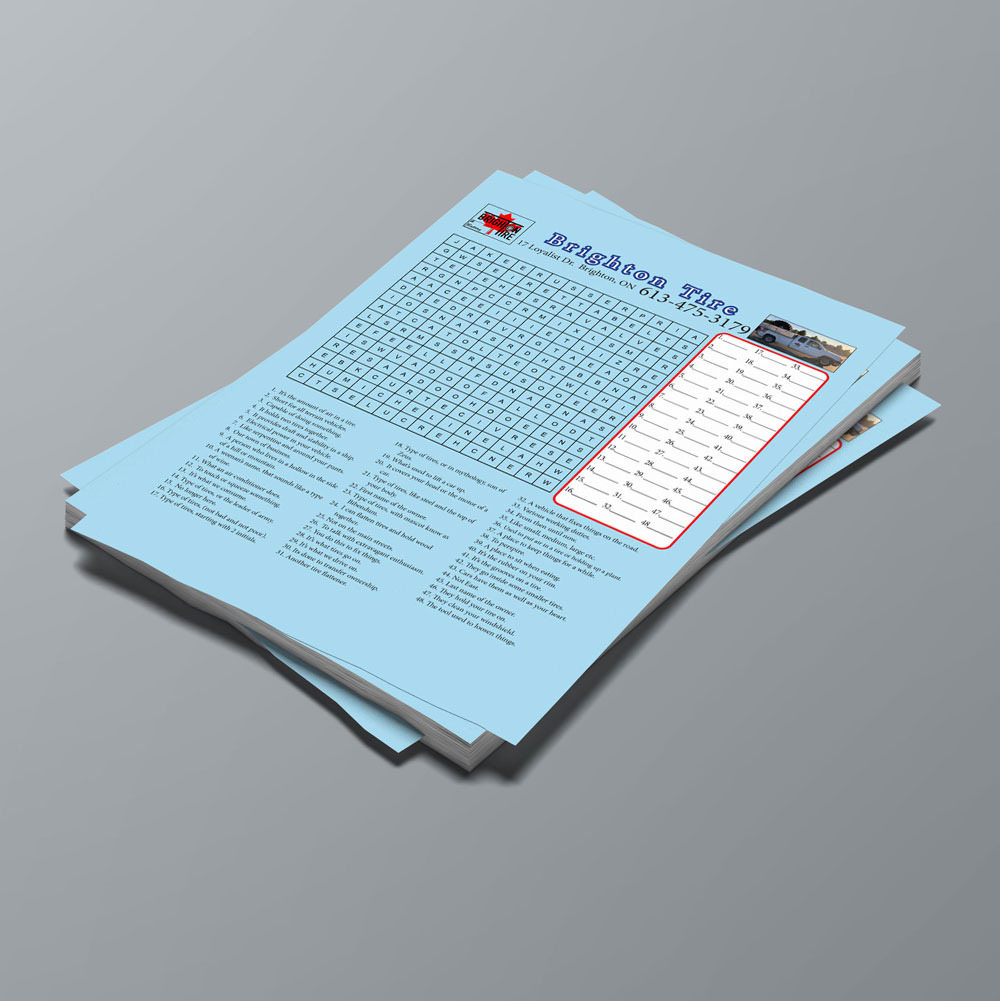 Stack of word searches for business