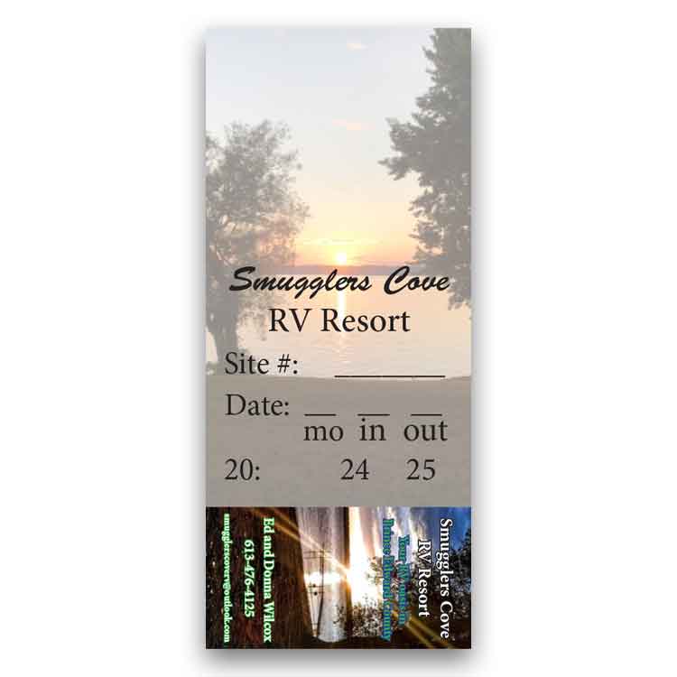 Door hanger for RV Resort