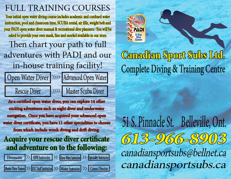 Brochure for Canadian Sports Subs Ltd.