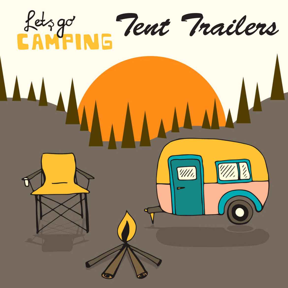 Coroplast sign for Let's Go Camping Tent Trailers