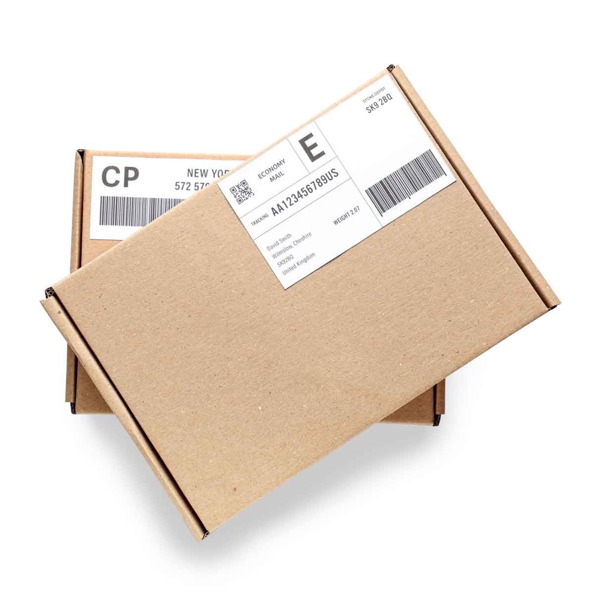 Square cut label